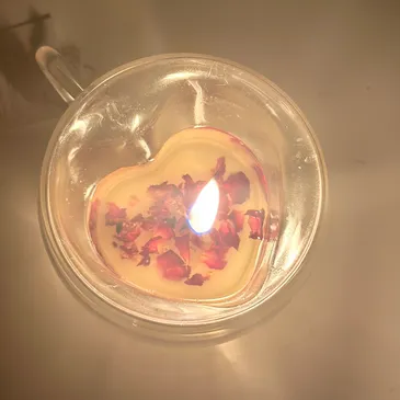 Heart Crystal Candle