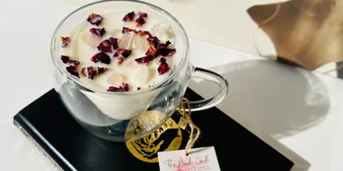 Rose Petal Crystal Candle - view 3
