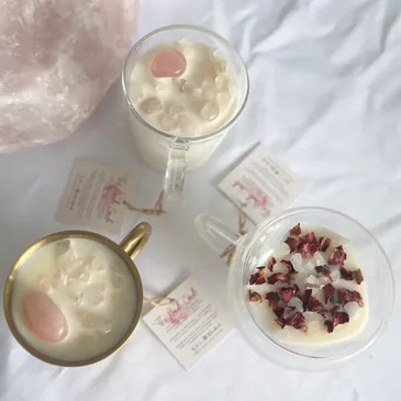 Heart Crystal Candle - view 2